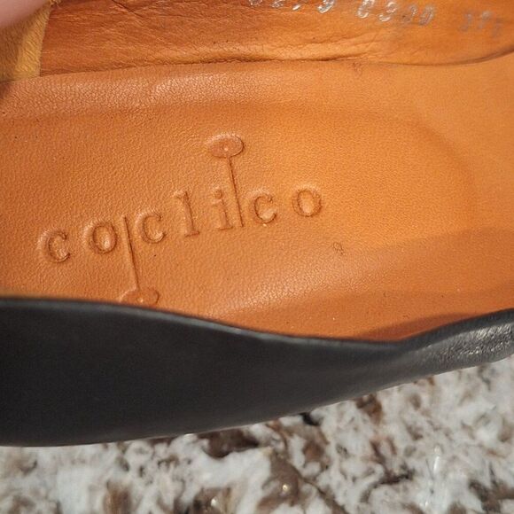 COCLICO Wedge‎ black leather Flats size 37.5 - Picture 8 of 11
